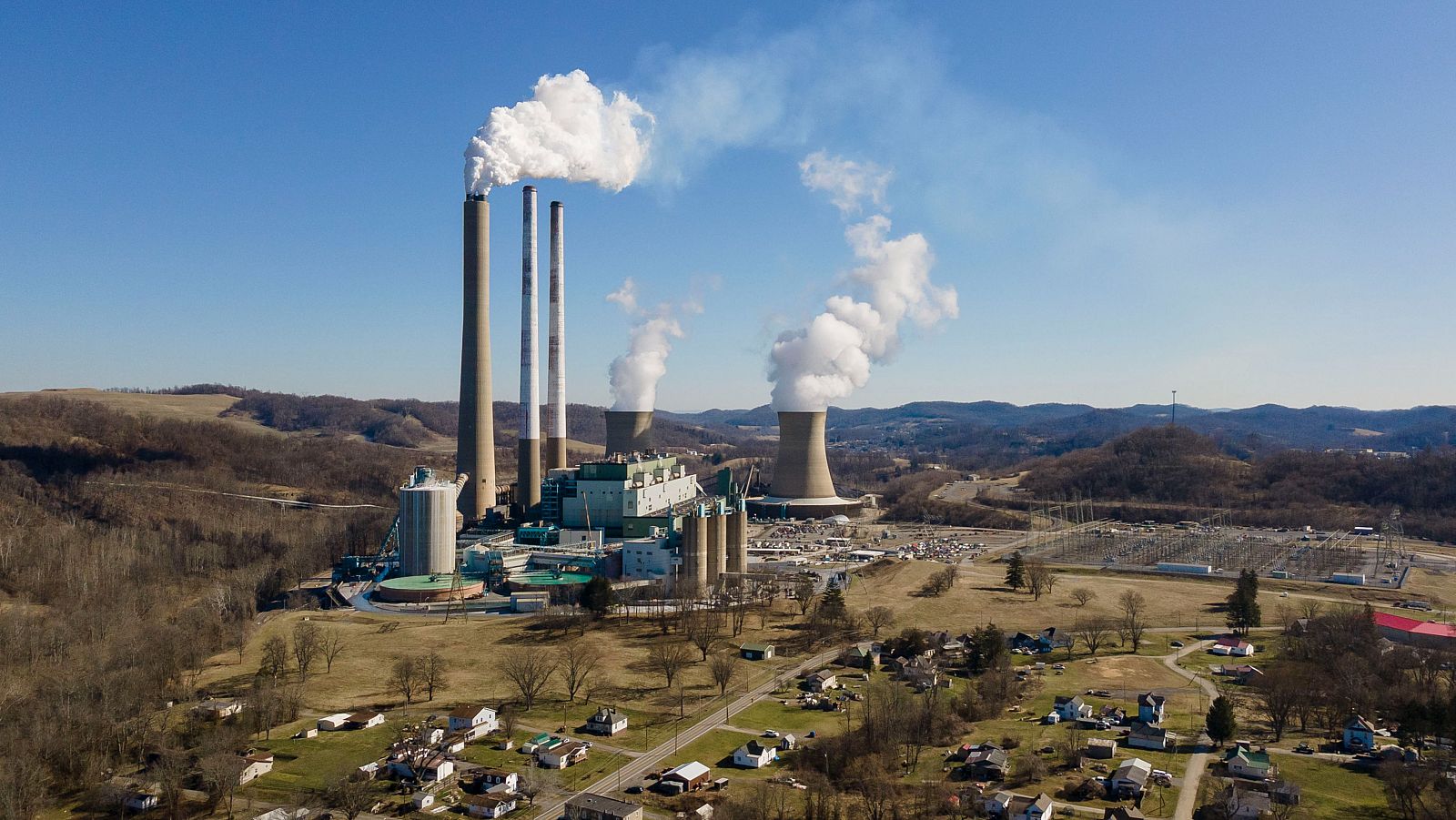 Planta de carbón en Estados Unidos, donde las emisiones han aumentado casi un 2% este año