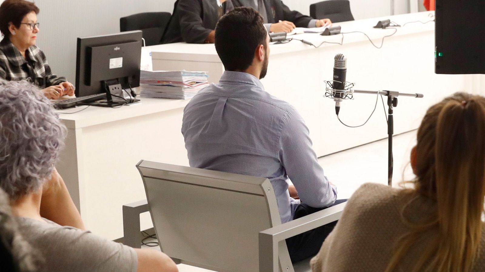 El rapero Miguel Arenas Beltrán, Valtonyc, durante el juicio contra él en la Audiencia Nacional