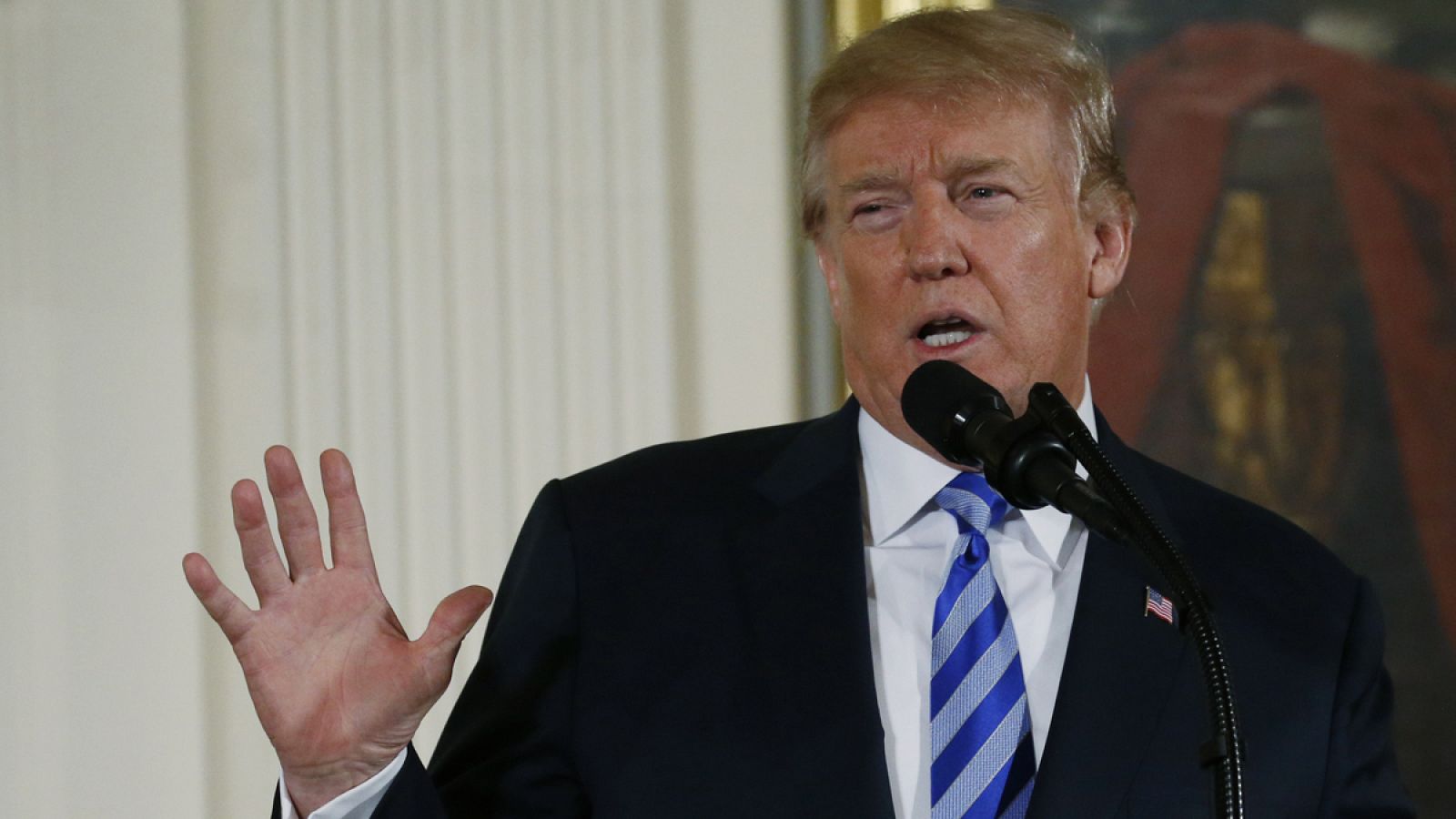 El presidente de Estados Unidos, durante un acto en la Casa Blanca este martes