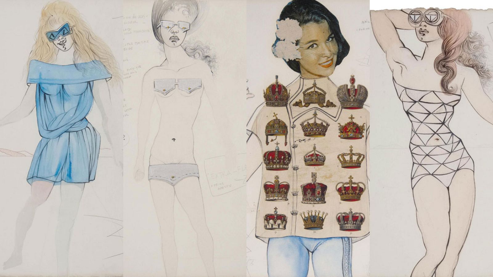 Diseños de Salvador Dalí para una colección de baño