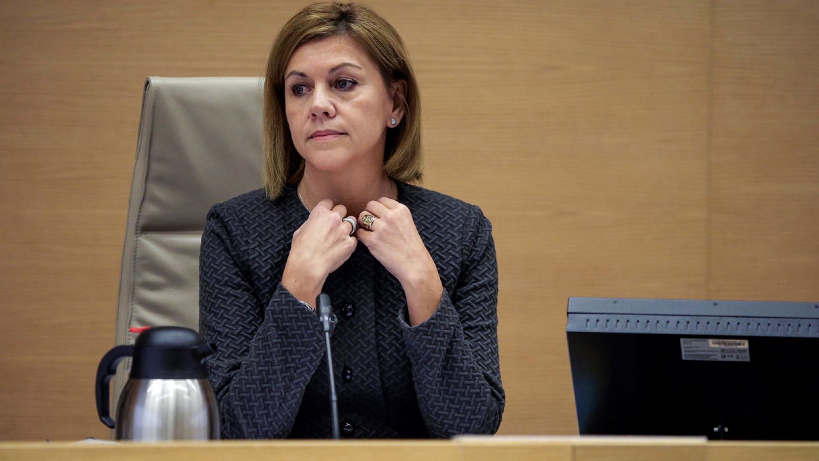 La ministra de Defensa, María Dolores de Cospedal, en una comparecencia reciente en el Congreso.
