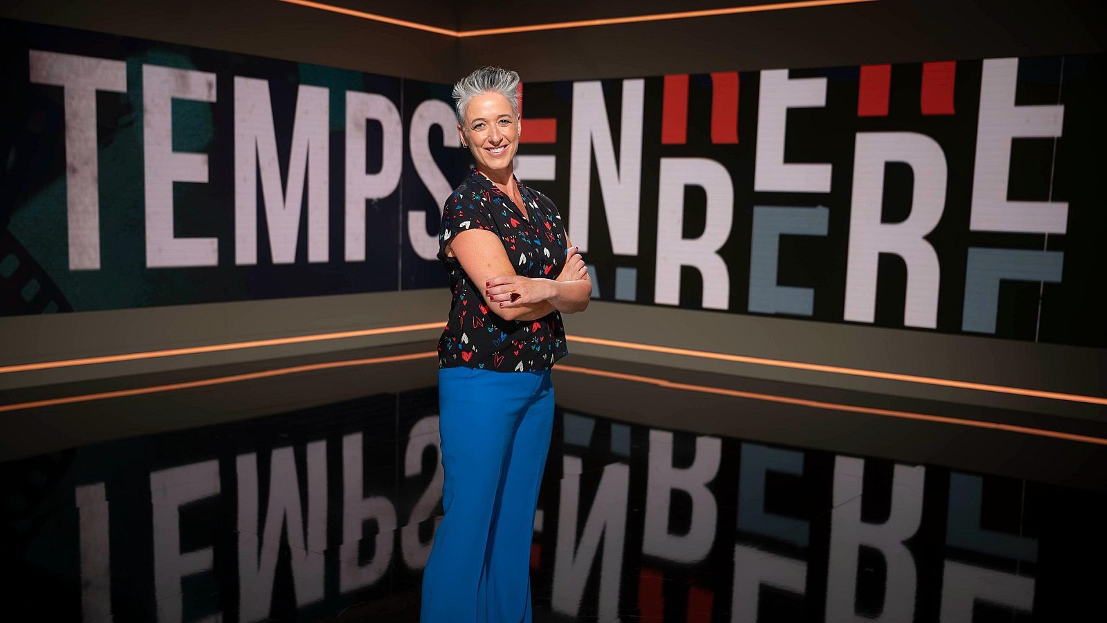 Montse Soto al plató del programa 'Temps enrere' de RTVE Catalunya