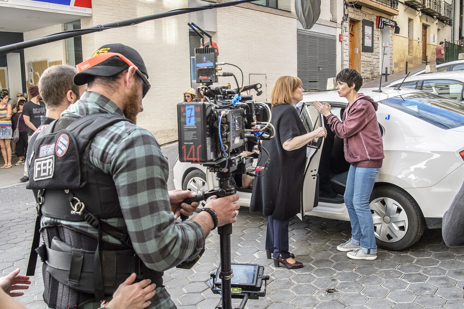 Otro momento del rodaje de Fugitiva