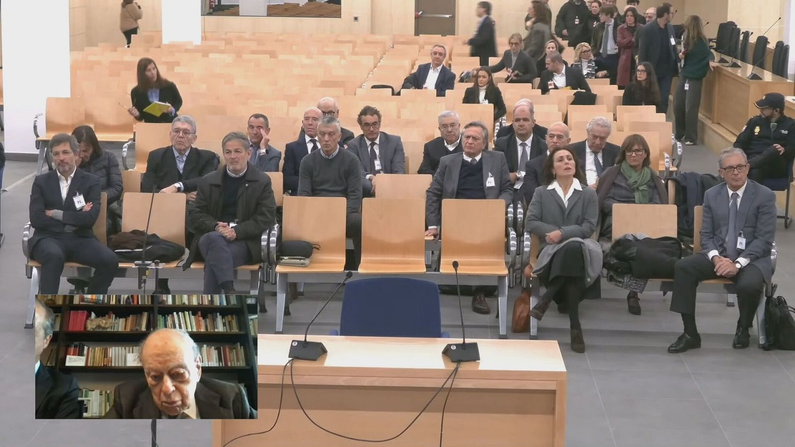 Imatge de la sala del judici a la família Pujol a l'Audiència Nacional