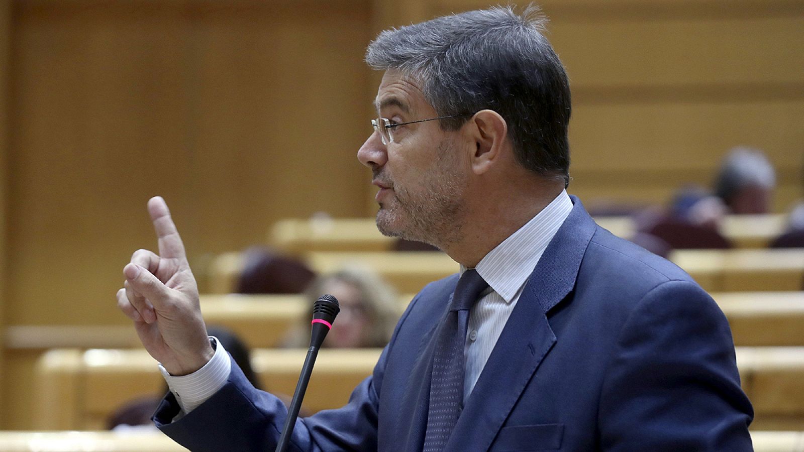 El ministro de Justicia, Rafael Catalá, en el Senado.