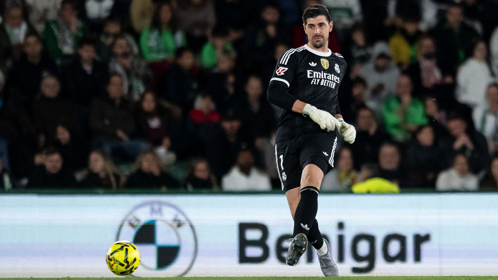 Courtois, en el partido del Real Madrid contra el Elche.