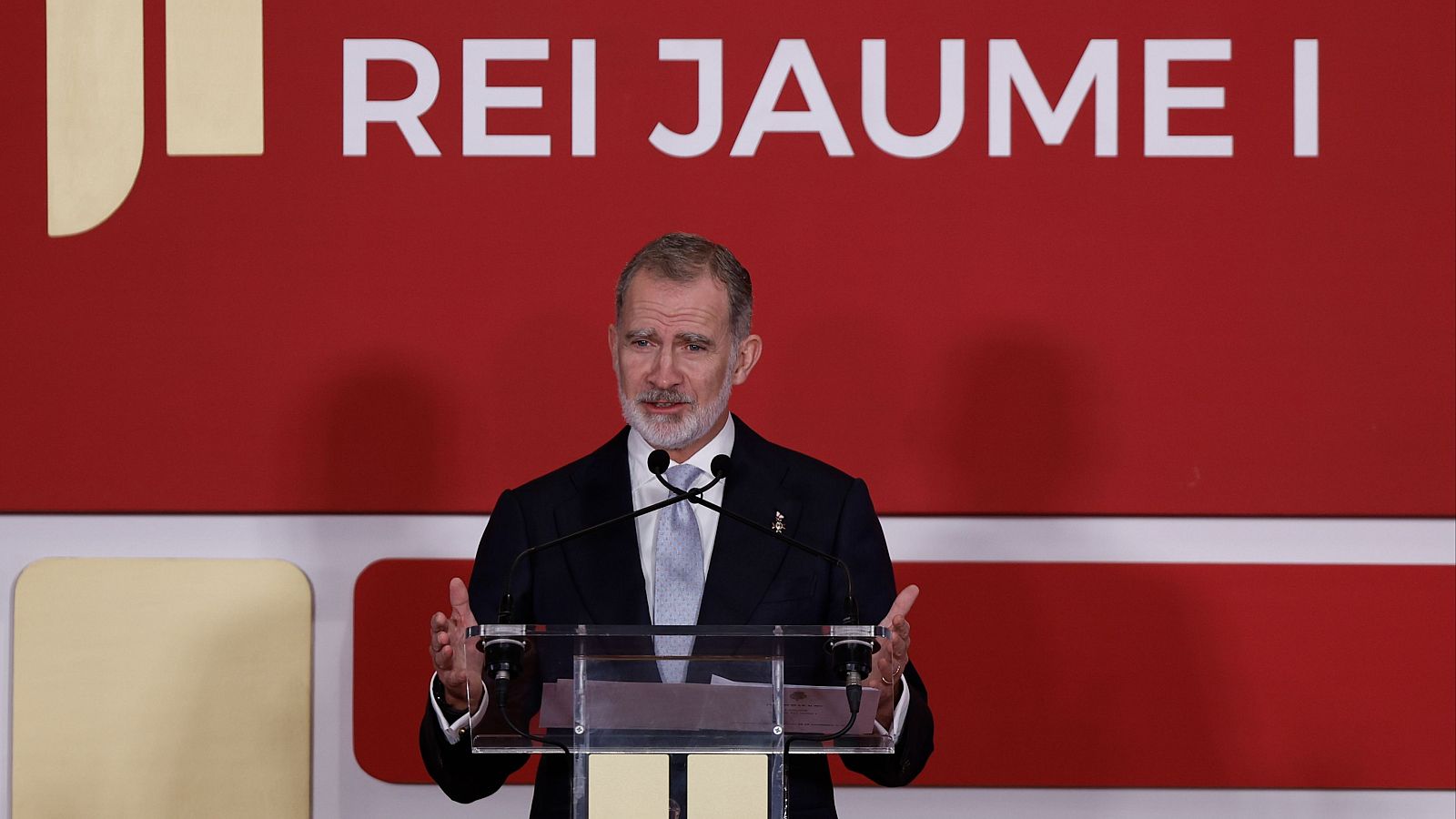 El rey Felipe VI, en la ceremonia de entrega de los Premios Jaume I