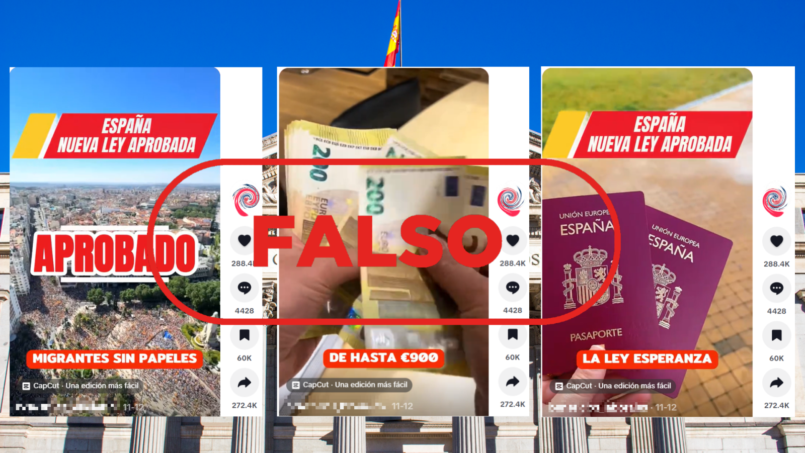 Los "inmigrantes sin papeles” no reciben 900 euros al llegar a España