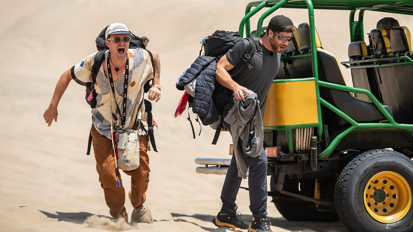 Aldo Comas y José Lamuño, durante el accidente que desvió su ruta en 'Hasta el fin del mundo'
