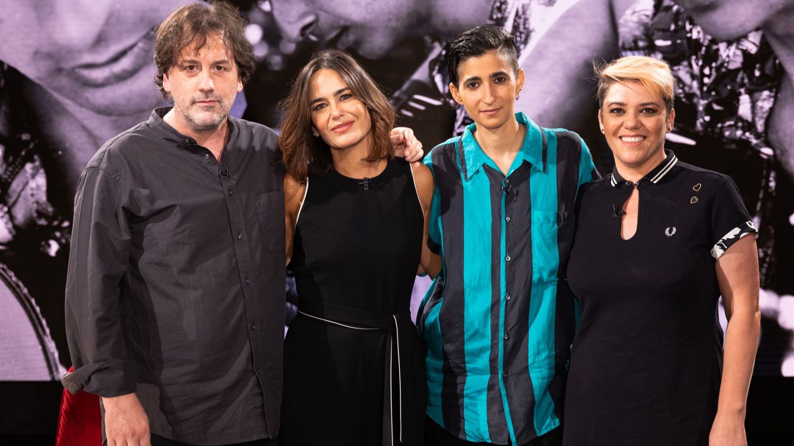 Elena S. Sánchez, con Isaki Lacuesta, Alba Flores y Mery Cuesta