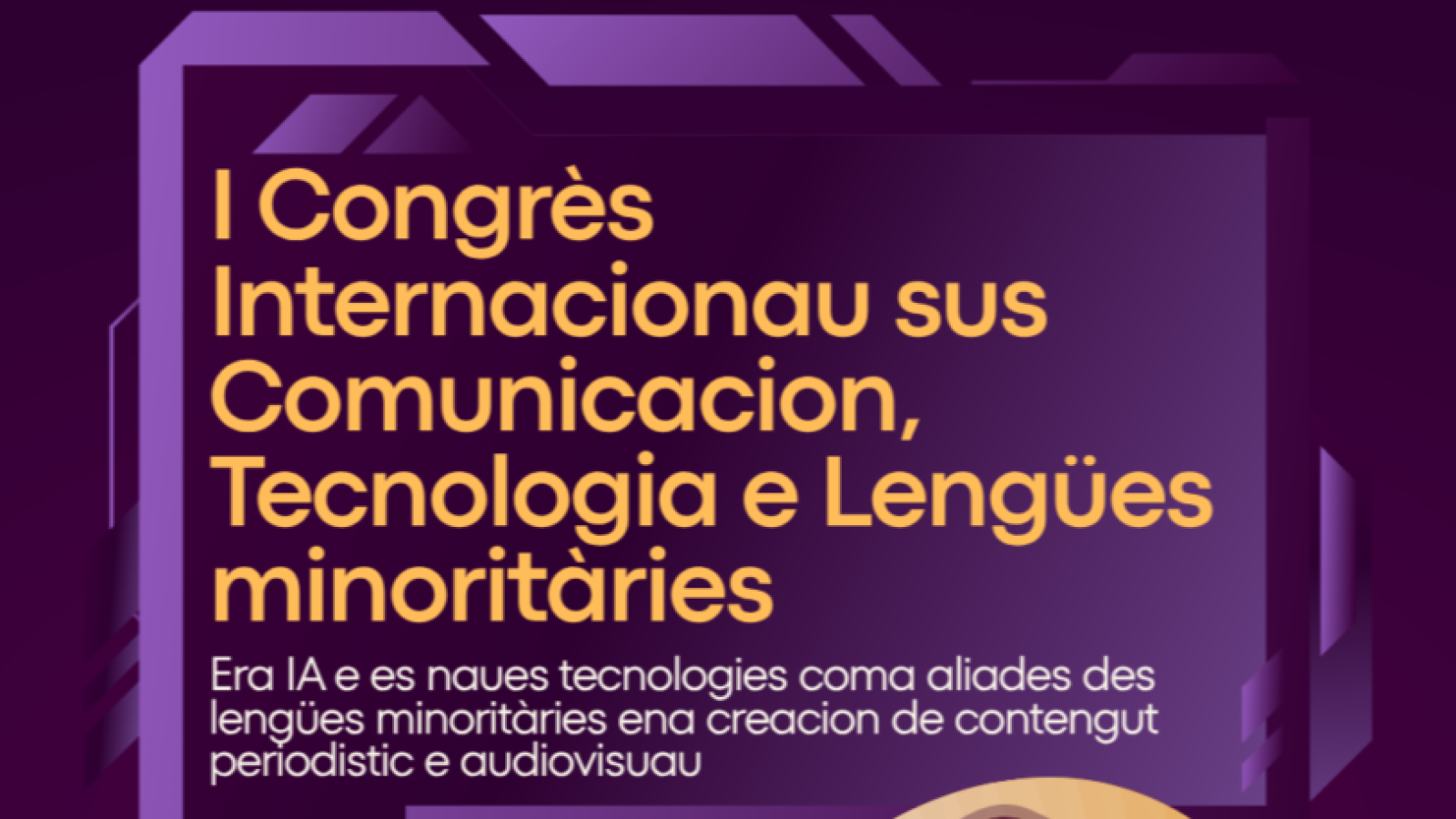 Cartell del Primer Congrés Internacional sobre Comunicació, Tecnologia i Llengües Minoritàries