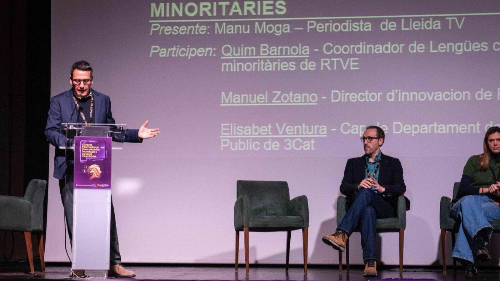 Intervención de Quim Barnola en el primer Congreso Internacional de Lenguas Minoritarias
