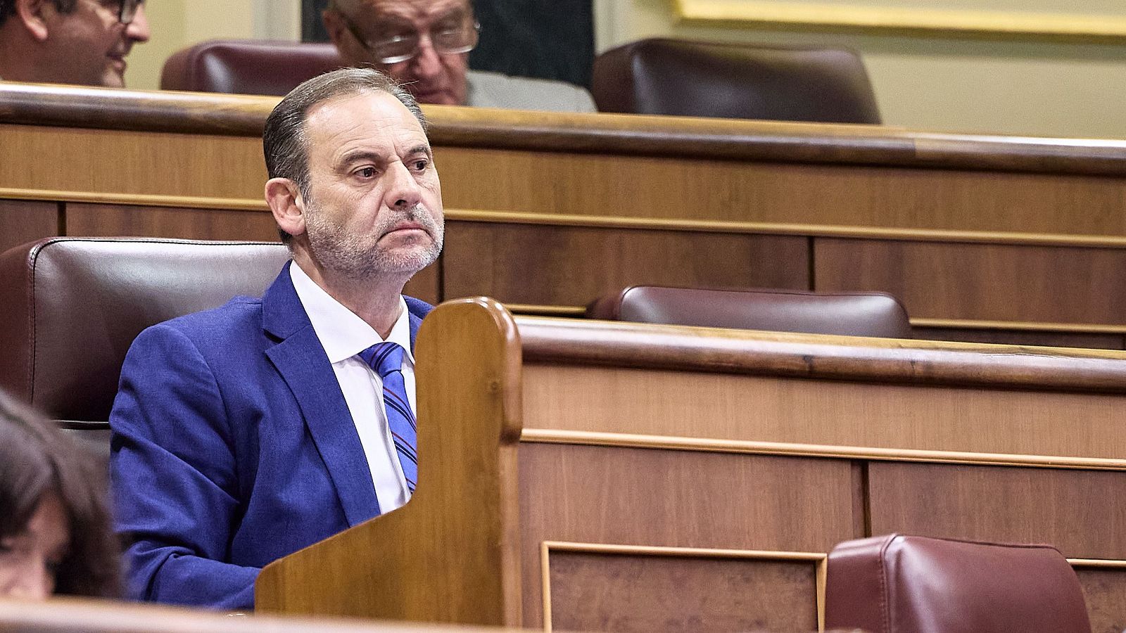 El diputado José Luis Ábalos durante una sesión plenaria, en el Congreso.