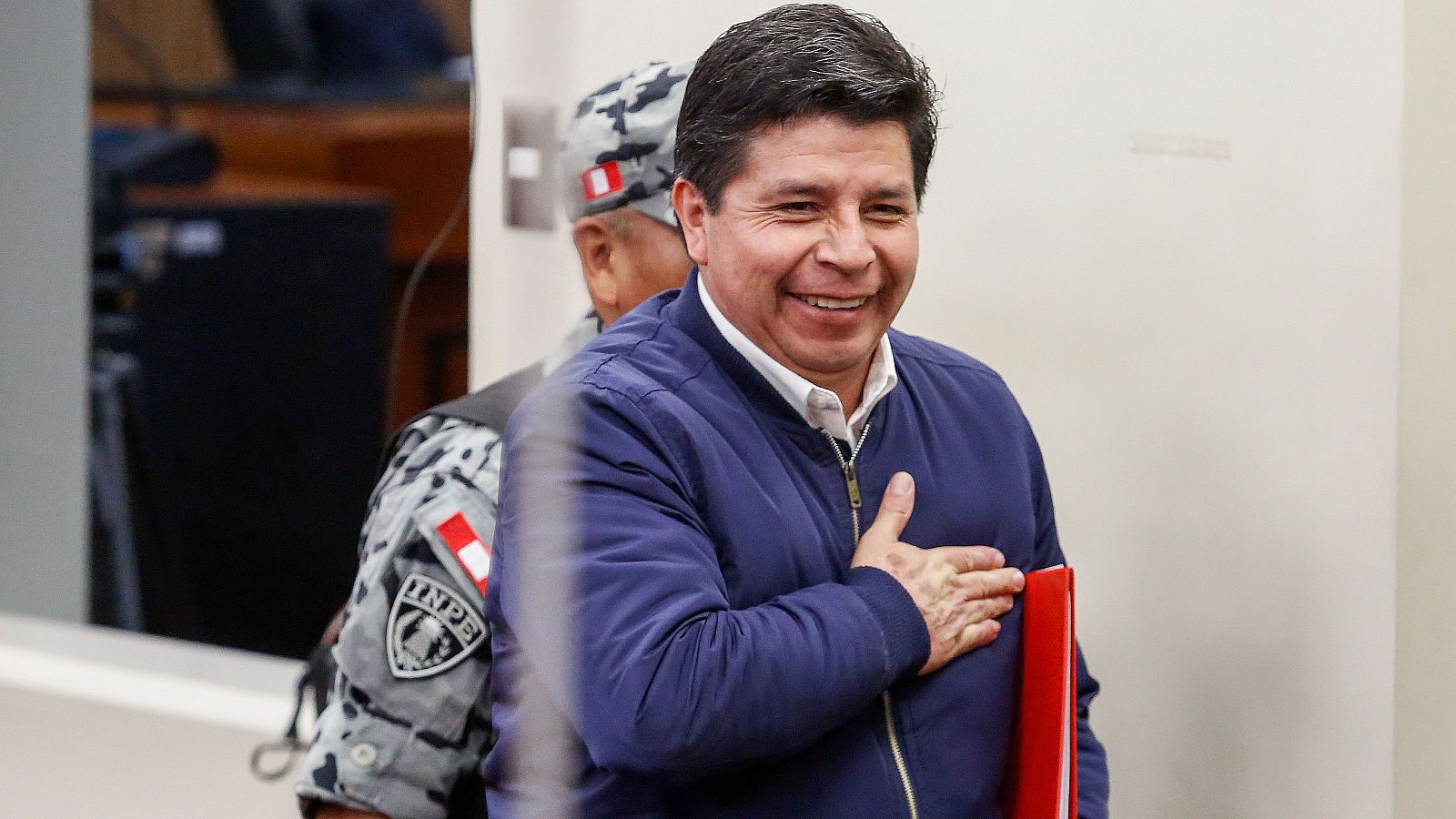El expresidente de Perú Pedro Castillo este jueves en la Corte Suprema donde ha sido juzgado por intentar un golpe de Estado en 2022