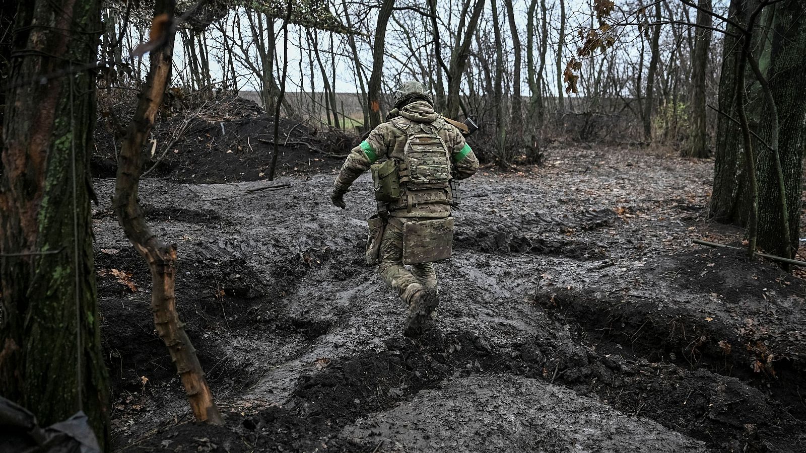 Un soldado ucraniano, en el frente cerca de la ciudad de Pokrovsk