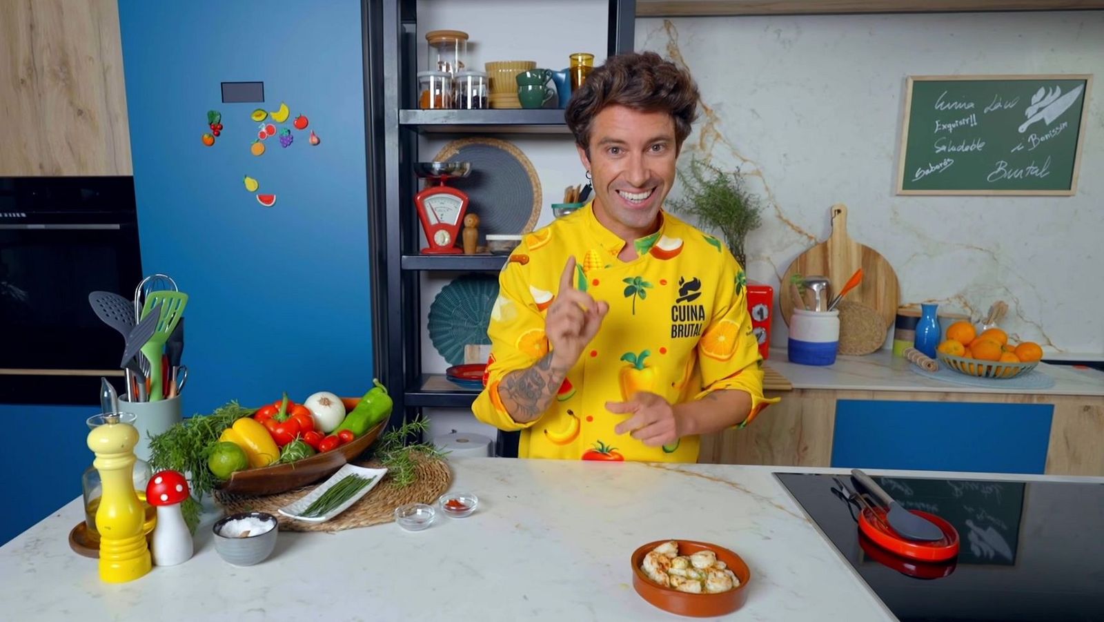 Tasta la recepta alta en proteïnes de gambes a l'allada del Chef Bosquet