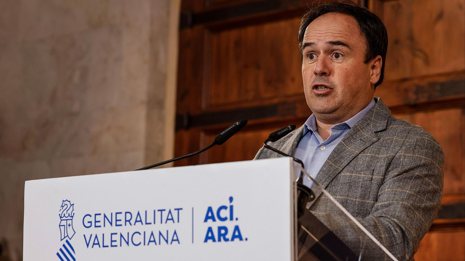 El president de la Generalitat, Juanfran Pérez Llorca, anuncia el nuevo Consell en el Palau