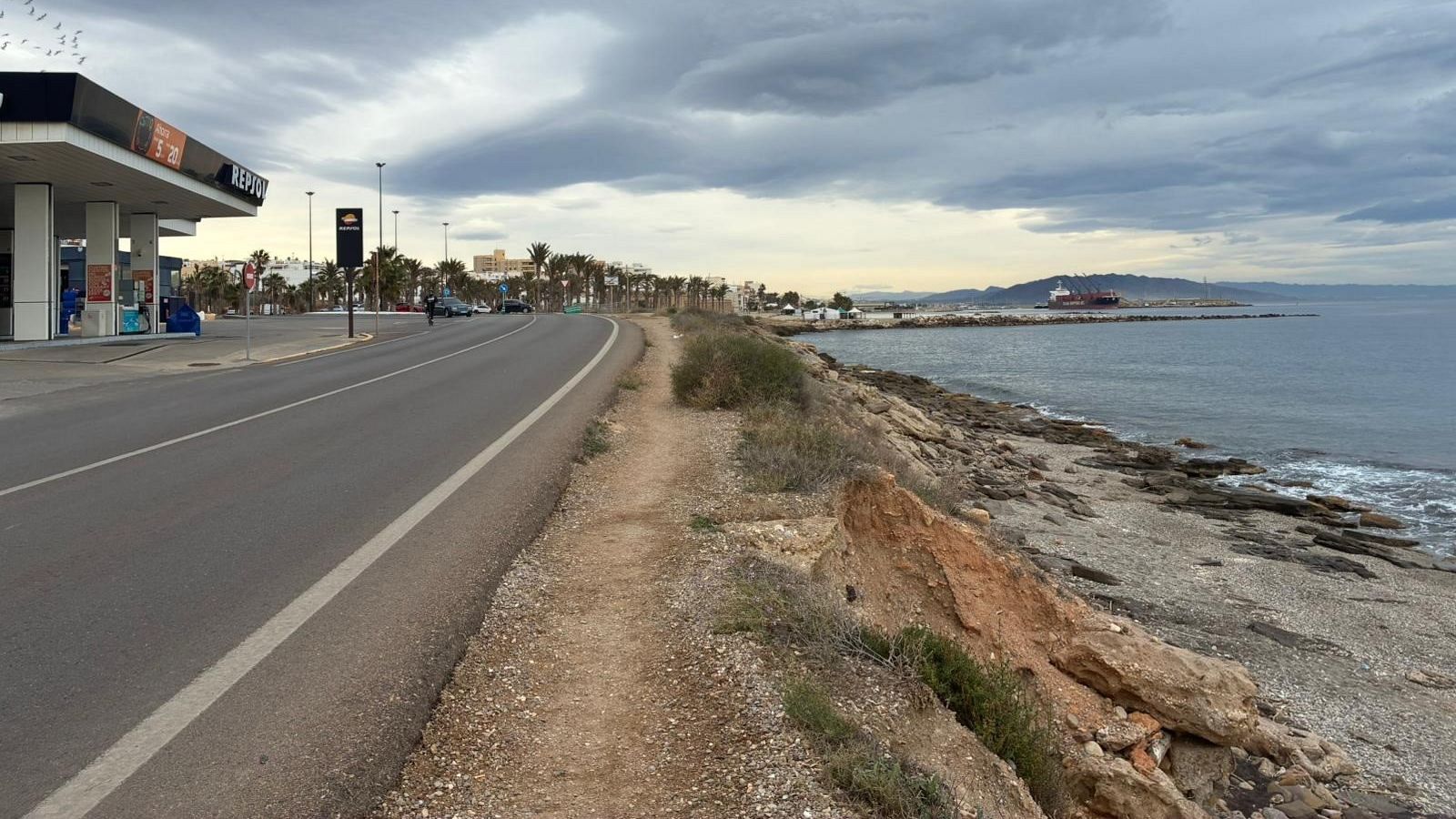 Zona de la playa en la Garrucha (Almería)