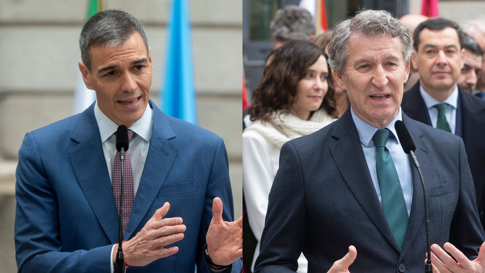 Sánchez critica los "pactos de los nostálgicos del franquismo" y Feijóo le acusa ser el que más "ha atacado" a la Constitución