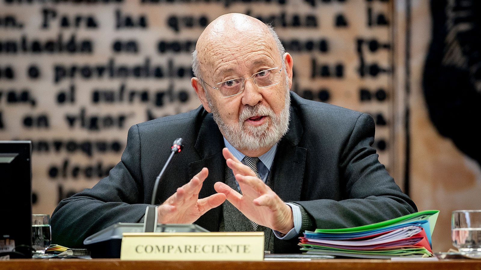 El presidente del Centro de Investigaciones Sociológicas (CIS), José Félix Tezanos, en su comparecencia en el Senado