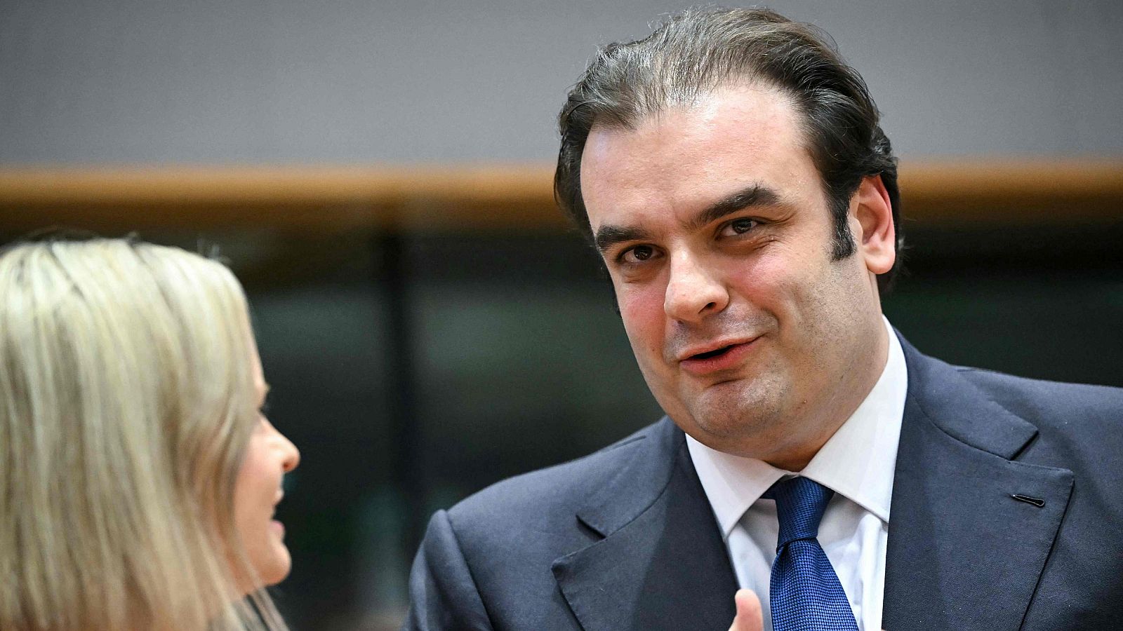 El ministro de Economía griego, Kyriakos Pierrakakis, en una reunión reciente del Eurogrupo