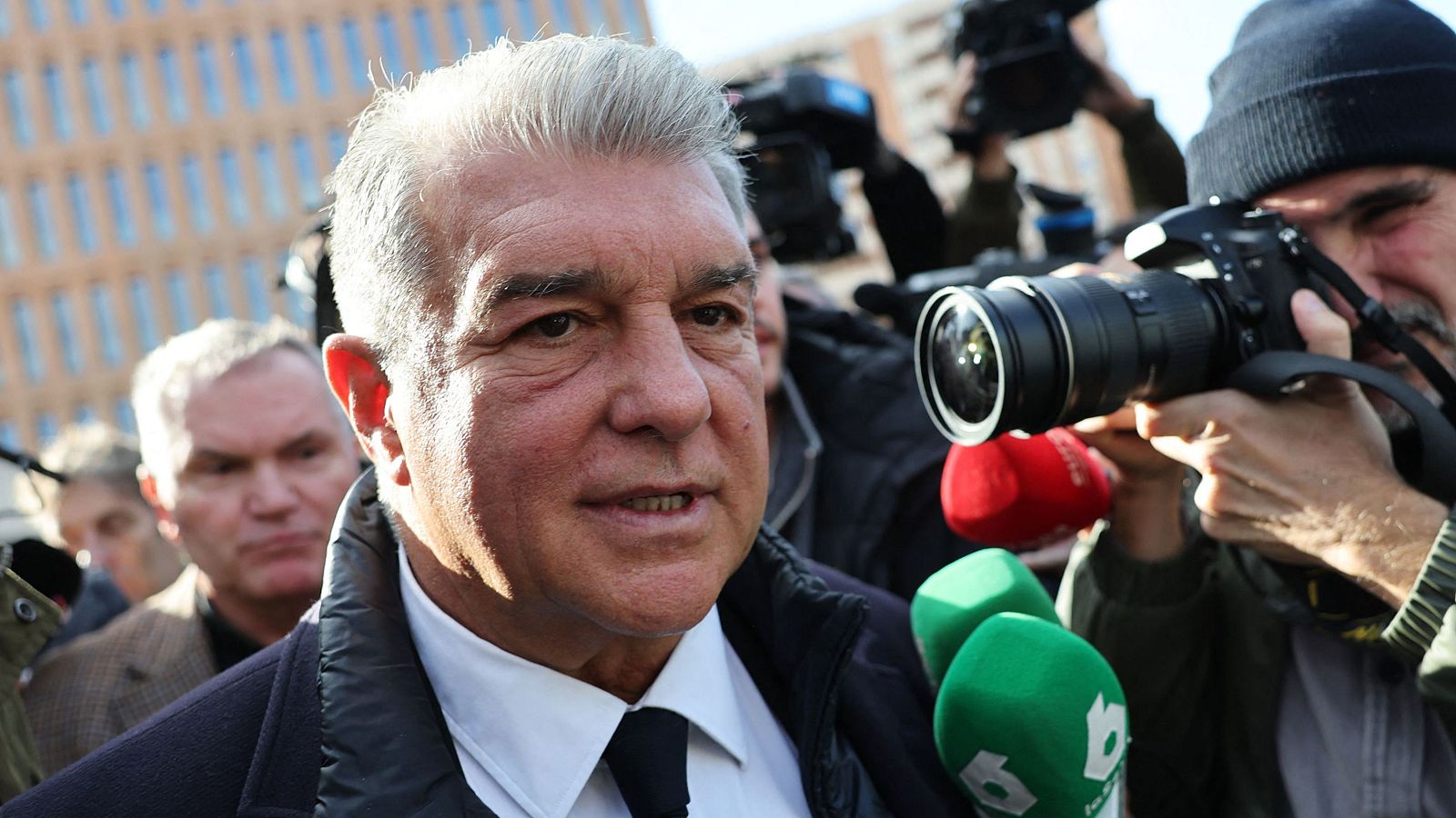 Laporta tras declarar en el caso Negreira como testigo.