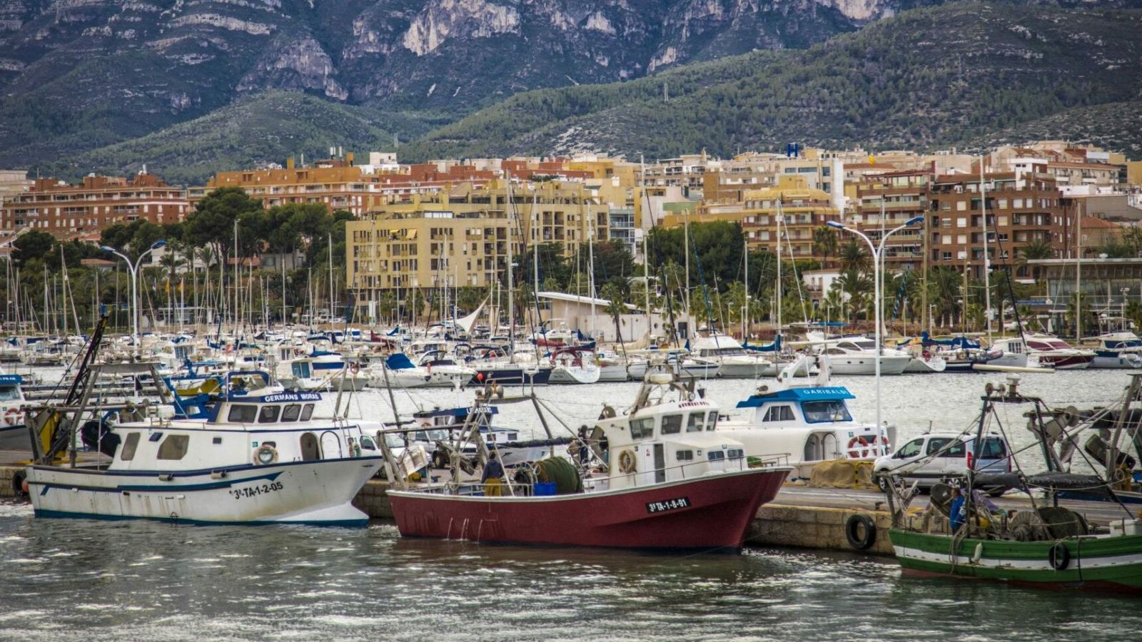 Vaixells de pescadors al port de la Ràpita