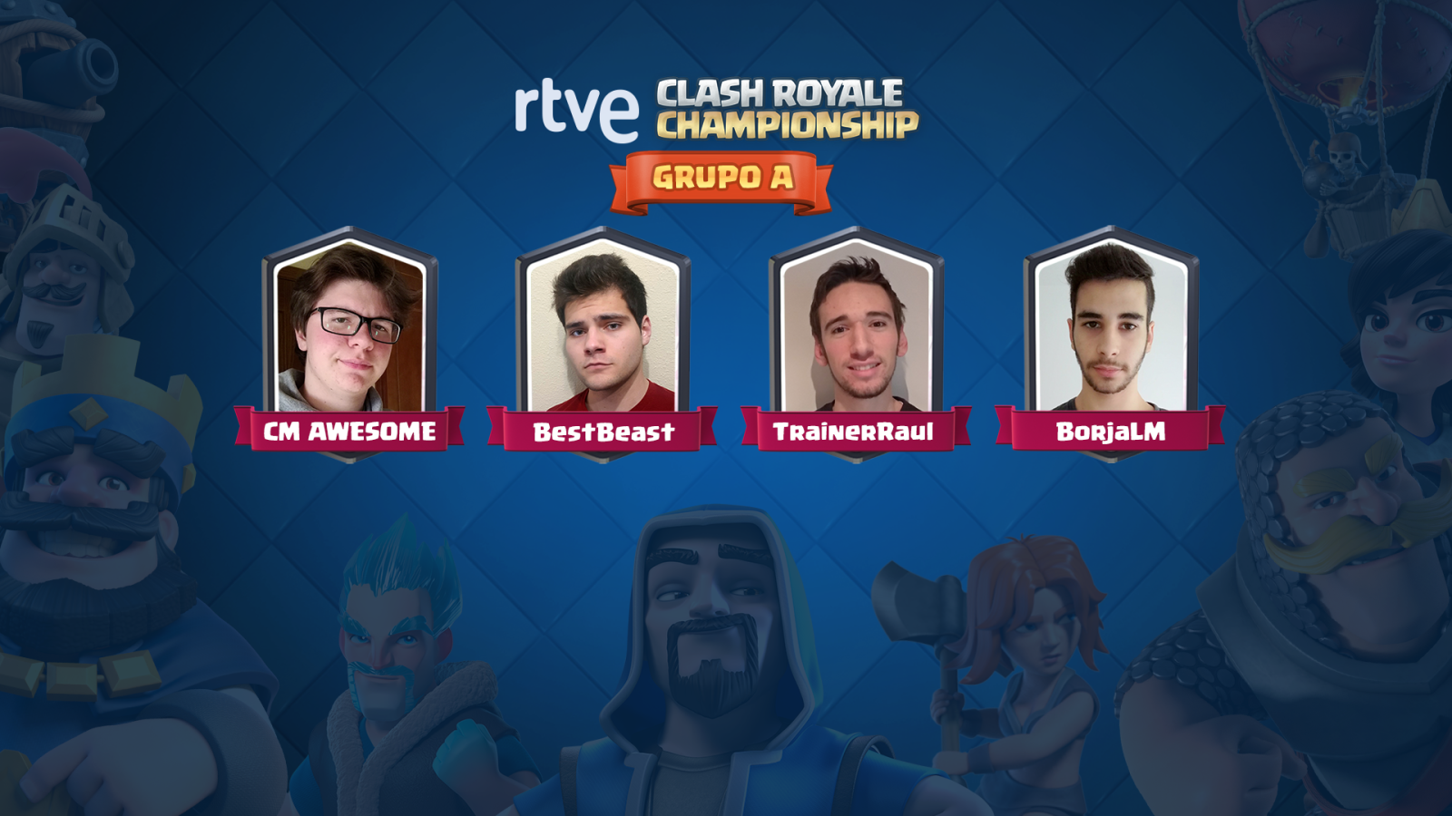 Así se preparan BestBeast, BorjaLM, CM AWESOME y TrainerRaul para pasar a la final de RTVE Clash Royale