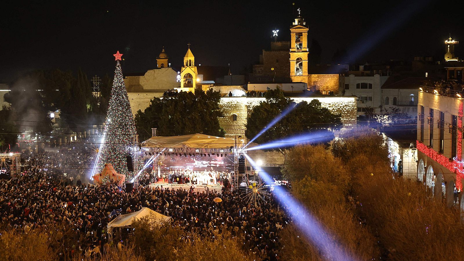 Plaza de la Natividad Belen Luces Navidad