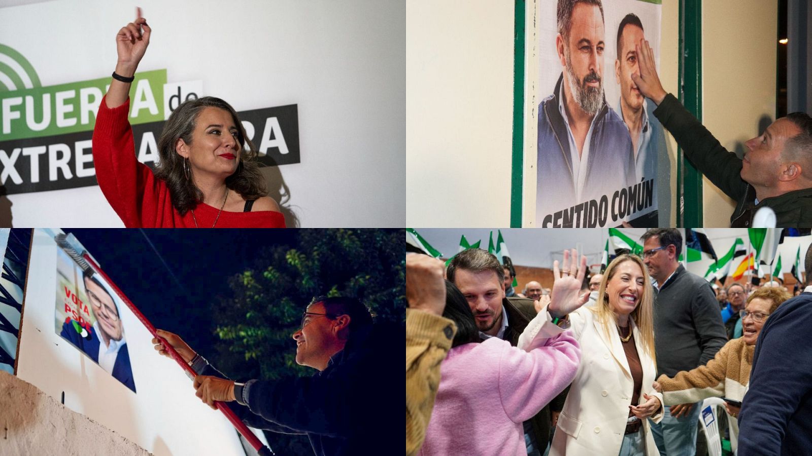Fotomontaje elecciones Extremadura 2025