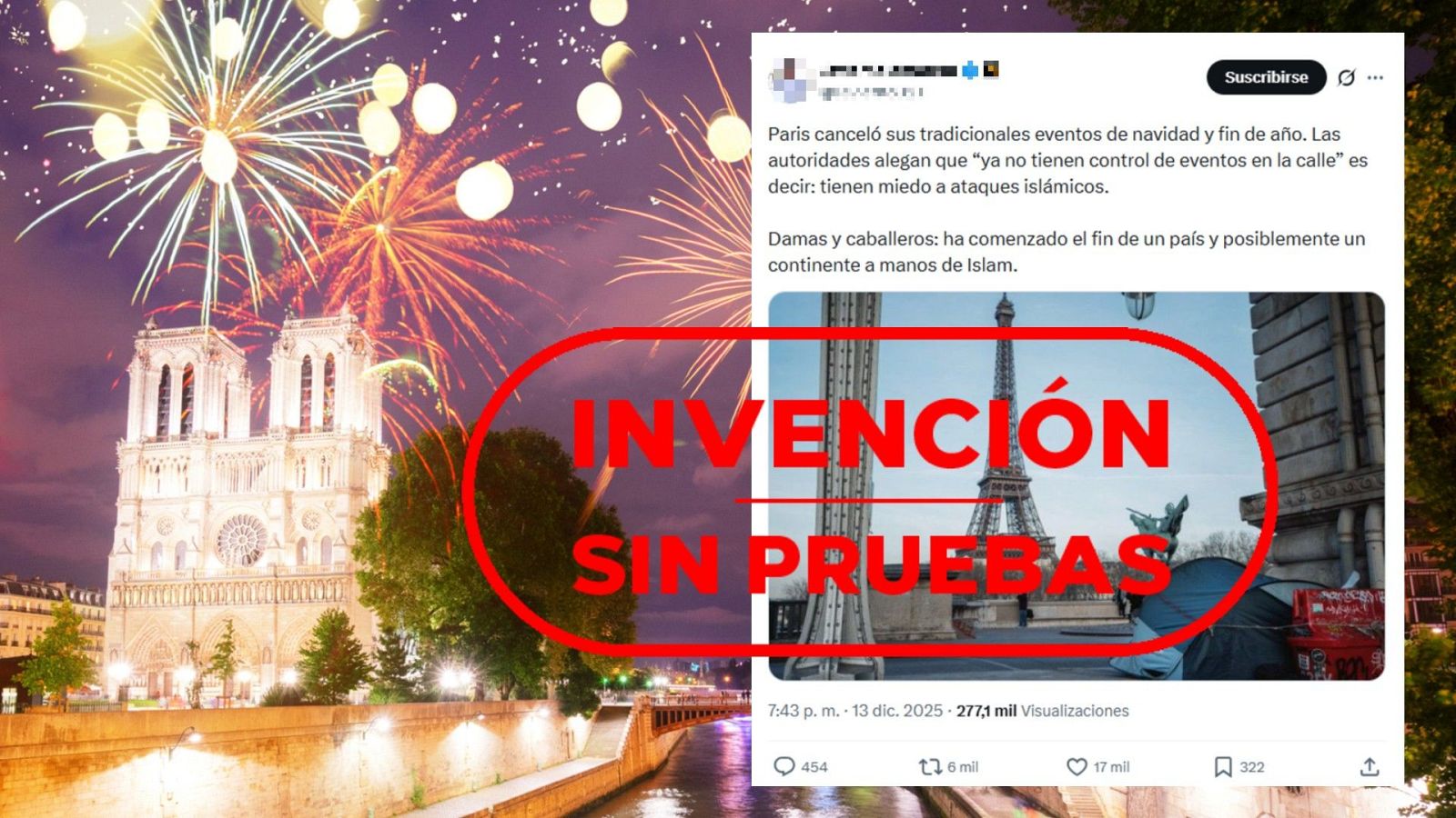 No hay pruebas de que París haya anulado sus eventos navideños por miedo a ataques islámicos