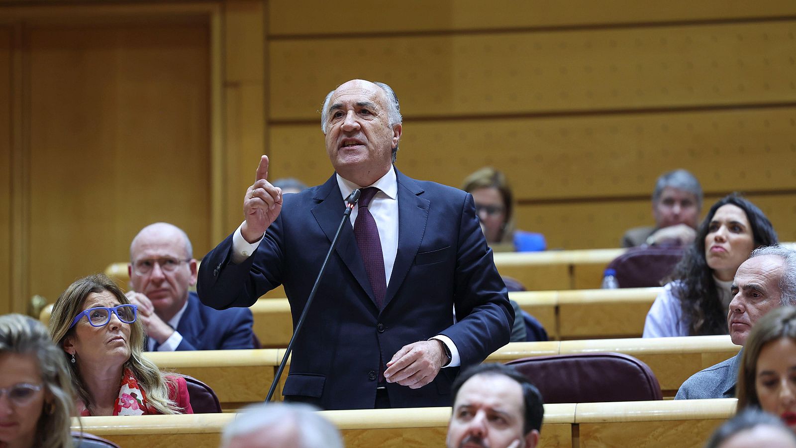 El alcalde de Algeciras, y también senador del PP, José Ignacio Landaluce, interviene en un Pleno en la Cámara Alta.