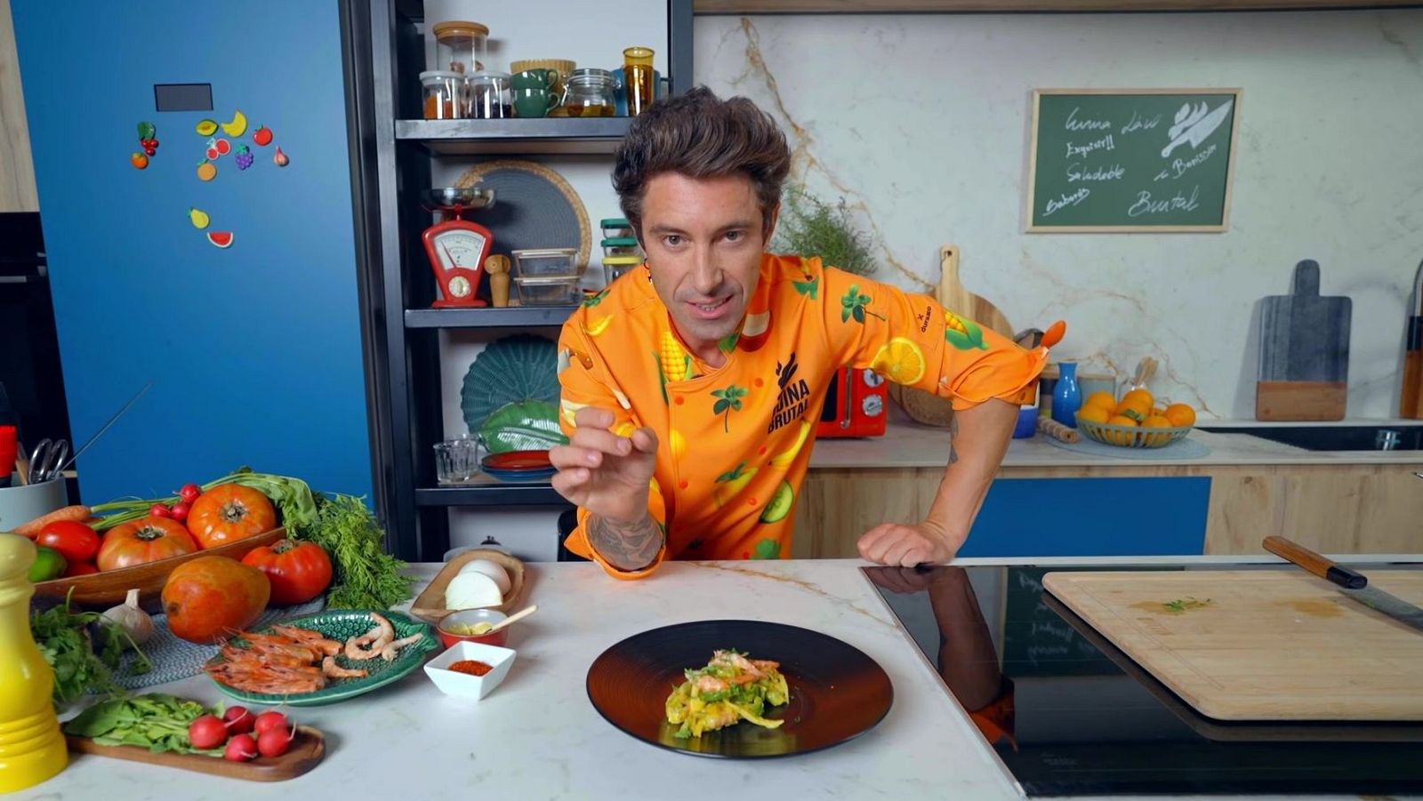 La recepta fusió d'amanida de llagostins amb mango del Chef Bosquet.