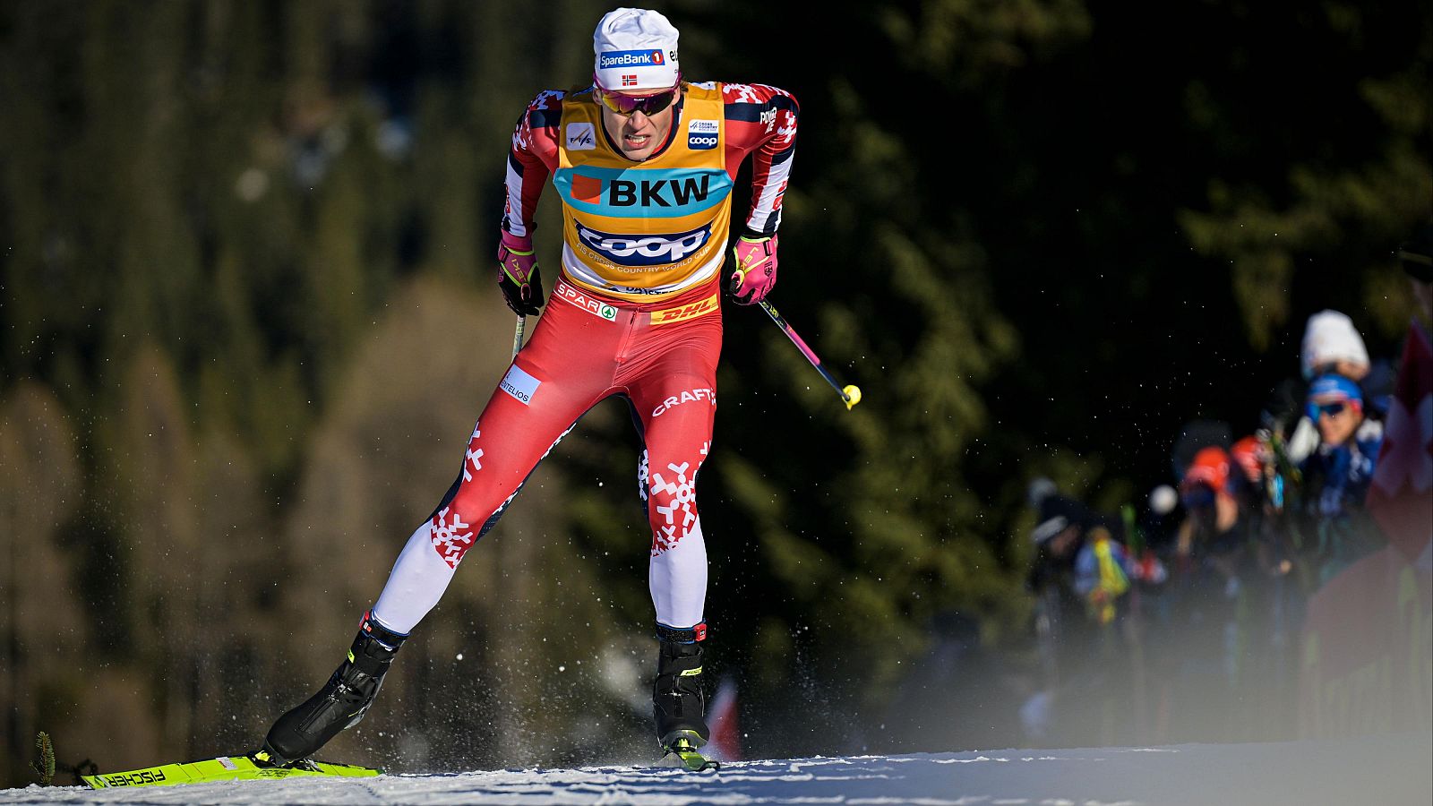 Johannes Klaebo, en la reciente Copa del Mundo de Davos de esquí de fondo.