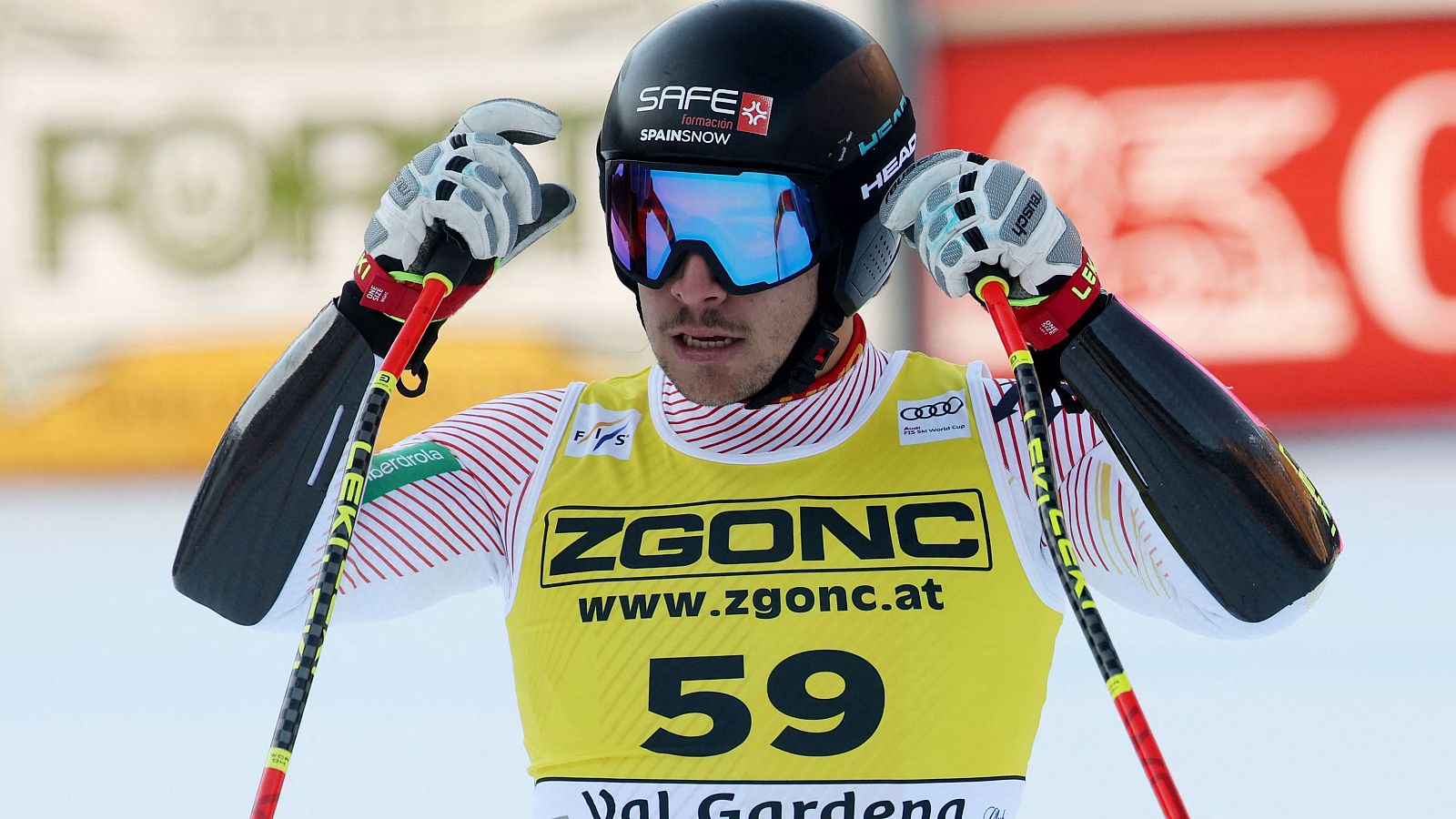 Ander Mintegui en el supergigante de Val Gardena