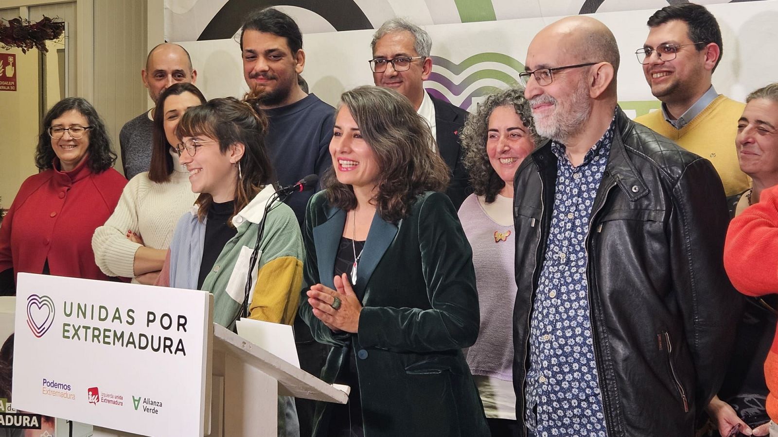 La candidata de Unidas por Extremadura a la presidencia del Gobierno extremeño, Irene de Miguel, comparece para valorar los resultados electorales