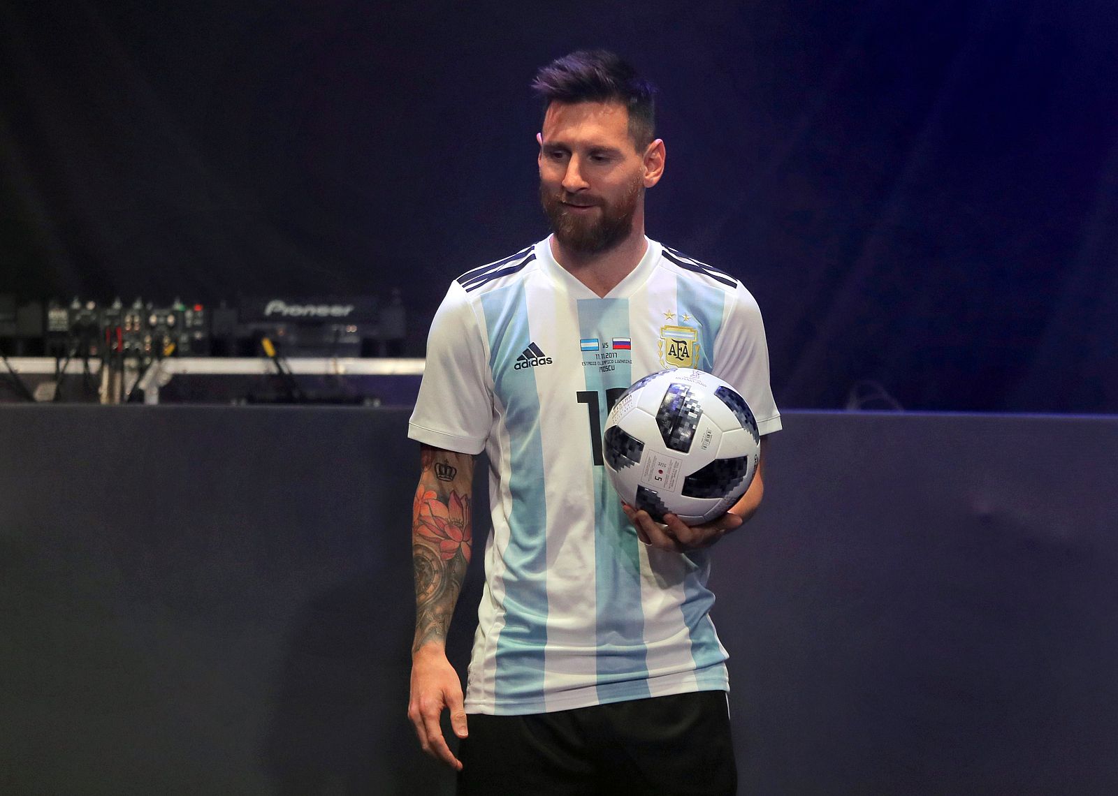 El delantero de la selección argentina de fútbol Lionel Messi.