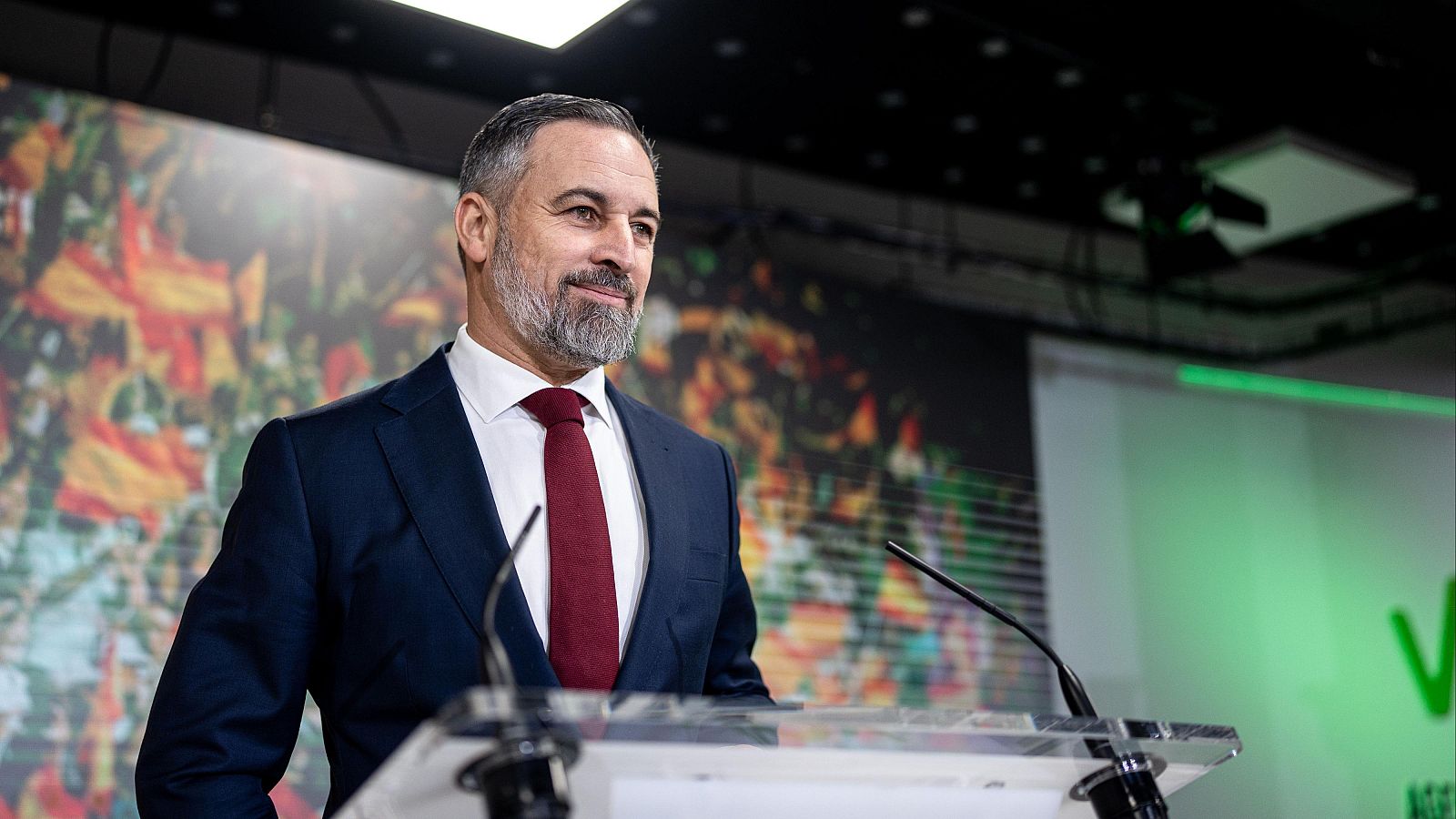 El presidente de VOX, Santiago Abascal, valora los resultados de las elecciones extremeñas.