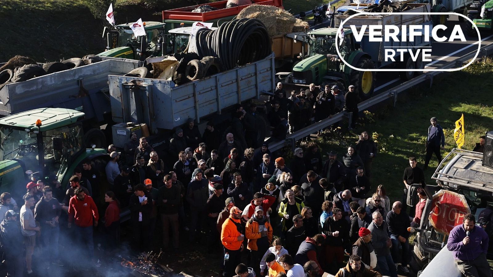 No son imágenes de las protestas de agricultores en Francia