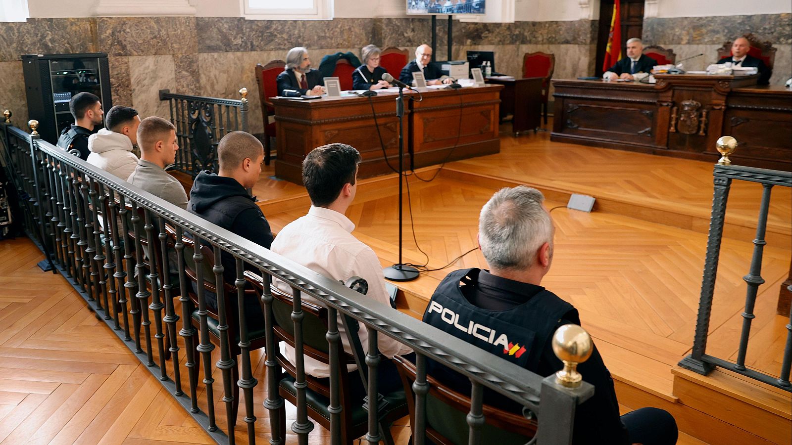 Imagen de los condenados durante la vista de apelación contra la sentencia