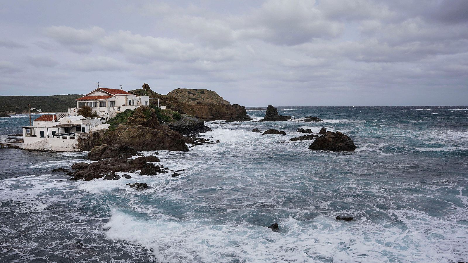 Fuerte oleaje en Sa Mesquida, Menorca, este pasado día de Reyes