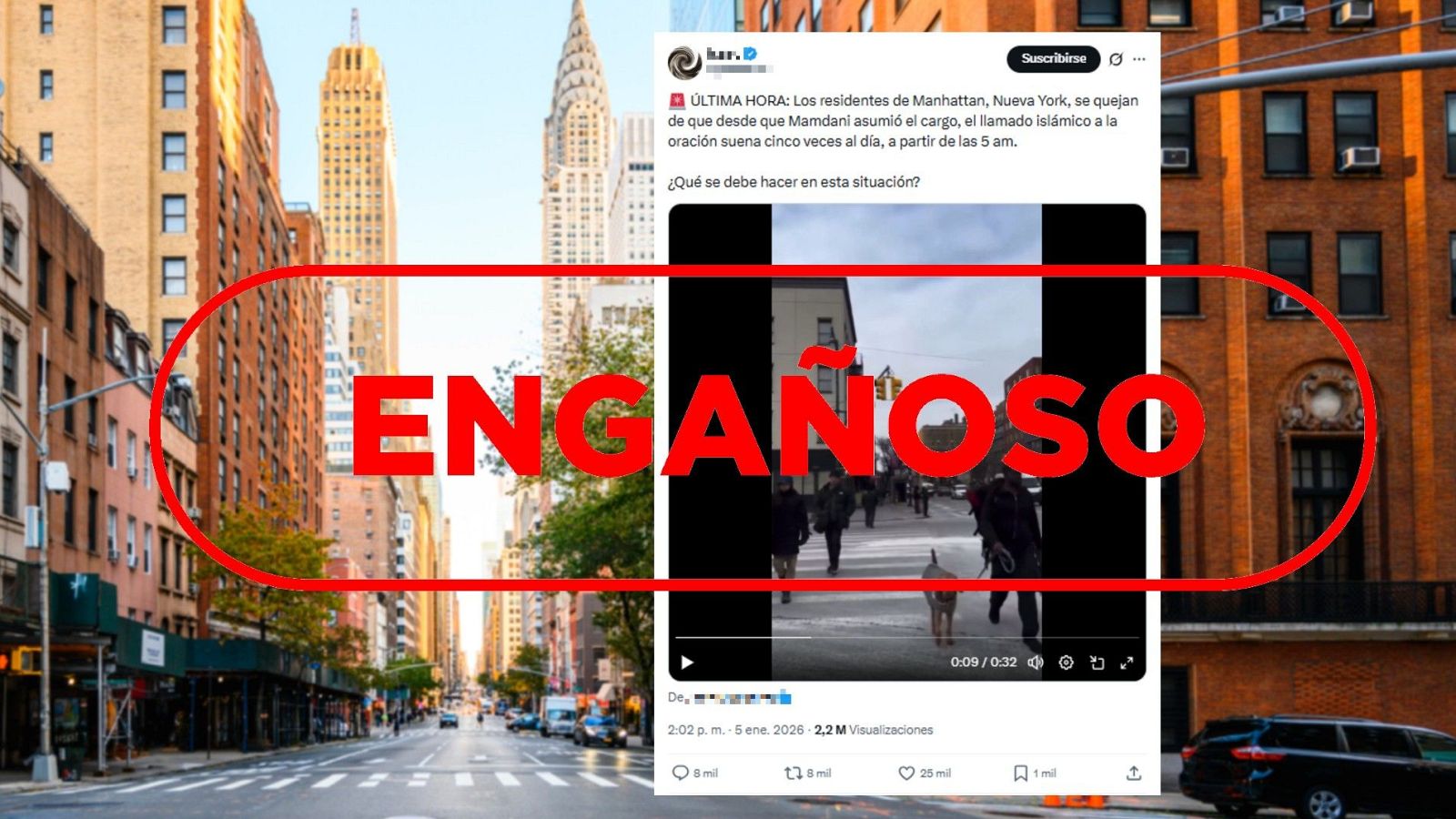 Mamdani no ha autorizado el llamado a la oración, se emite desde 2023