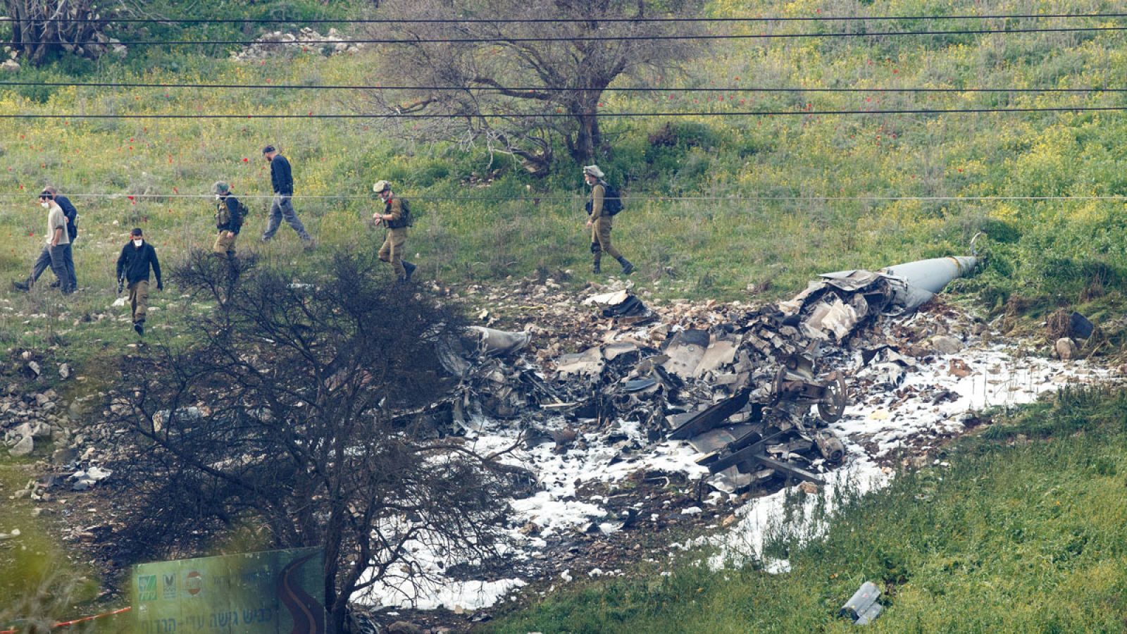 Restos del avión siniestrado en Irán