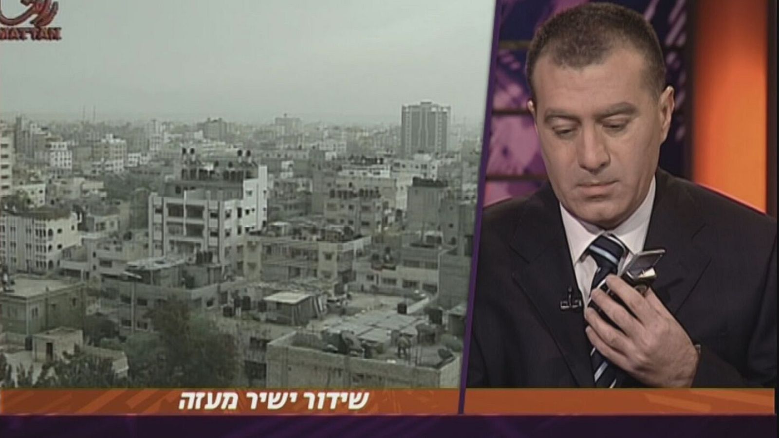 Conexión en directo tv israeli y doctor palestino Izzeldin Abuelaish