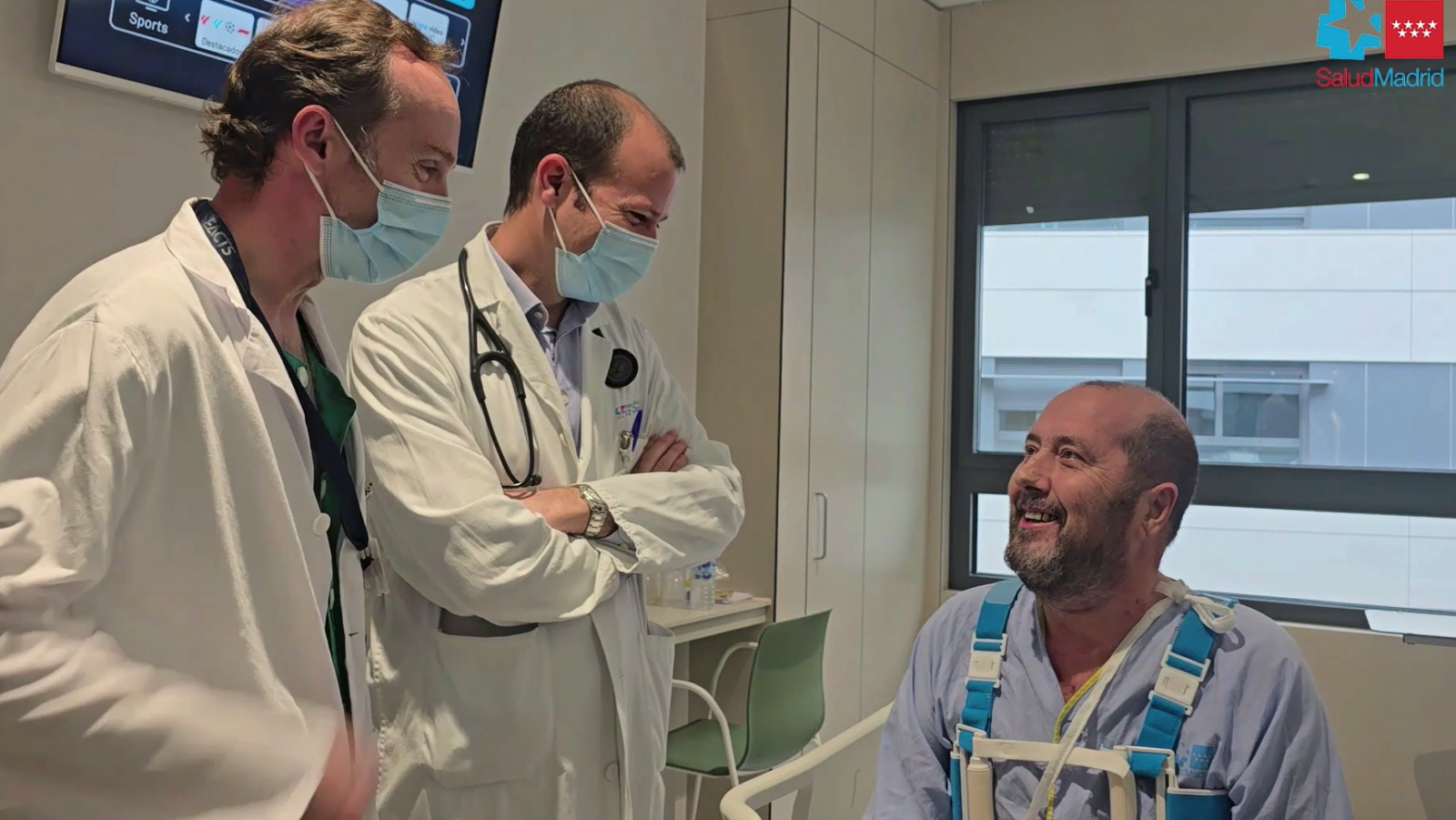 Alfonso, uno de los pacientes que se ha beneficiado de los trasplantes, en el Hospital 12 de Octubre