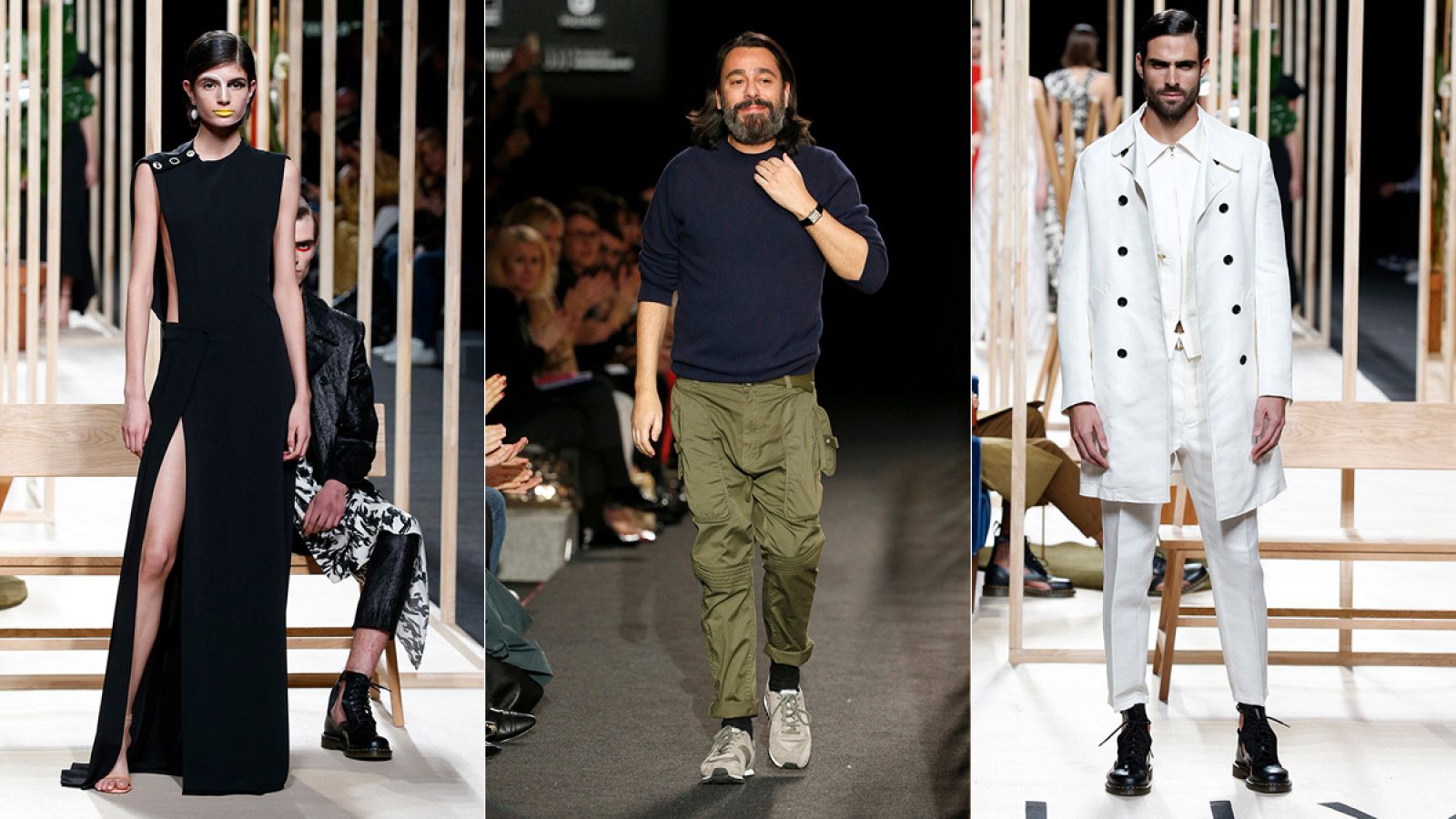 El diseñador Juanjo Oliva tras su último desfile