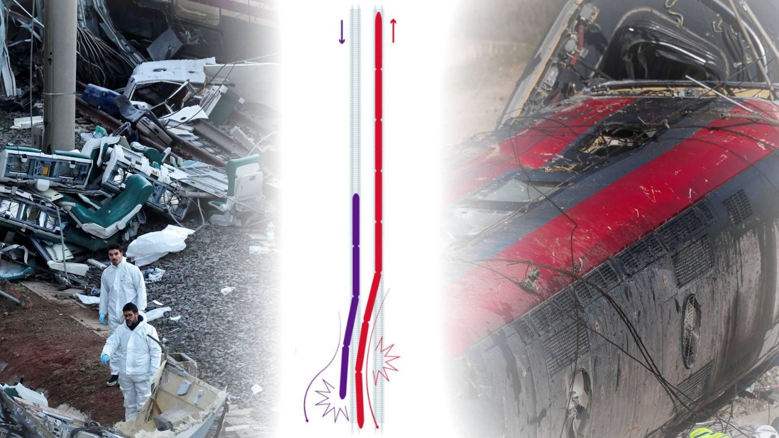 Primera reconstrucción del accidente de un tren Iryo con un Alvia en Adamuz (Córdoba).