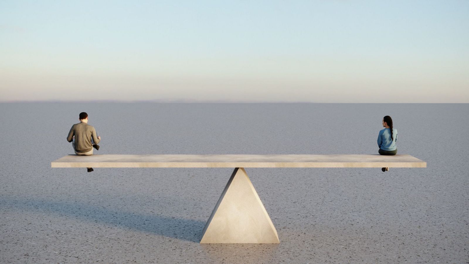 Metáfora visual sobre la igualdad entre mujeres y hombres