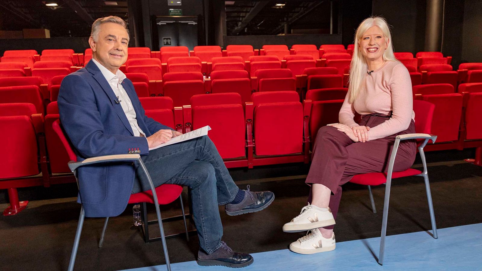 Jenaro Castro con Patty Bonet durante la entrevista