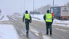 'Ingrid' sigue afectando a 139 carreteras con hielo y nieve y más de 1000 camiones pasan la noche en Zamora
